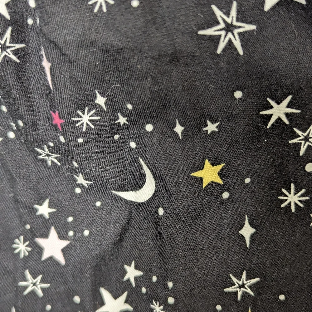 Joyspun Celestial Sleep Shorts Black White Stars Moon Plus Size 3X - Picture 4 of 10